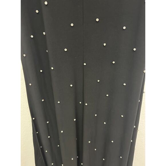 MAC DUGGAL 67812 Black Rhinestone Embellished V-Neck Gown Size 12 New - Picture 9 of 9